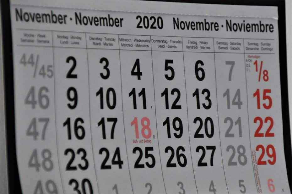 november calendar